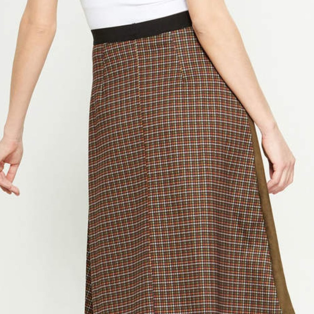 ASSYMETRICAL FAUX WRAP SKIRT - Picture 10 of 14
